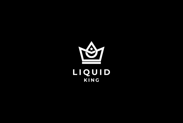 Simple minimalist royal king crown with water vector image