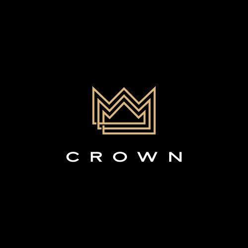 King crown logo icon vector image