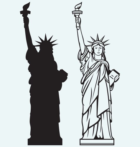 statue of liberty vector image