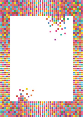 Mosaic frame vector image