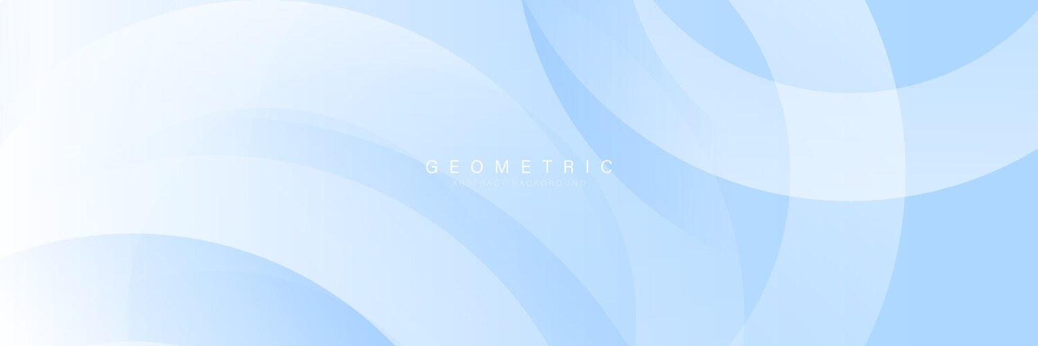 White and blue abstract banner with circular vector image