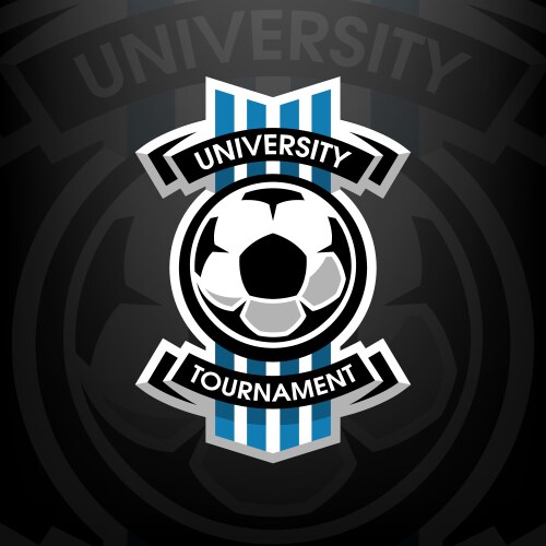 University tournament soccer logo vector image