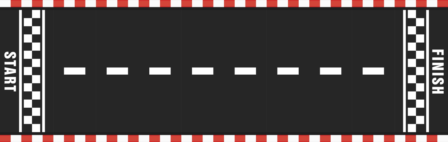 Race track with start and finish line top view vector image