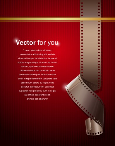 camera film roll on wallpaper red background vector image