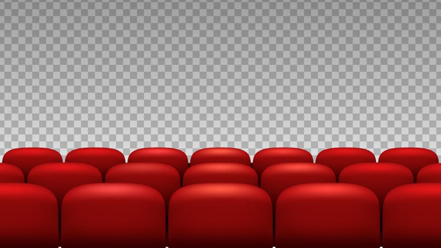 rows seats red theater movie opera isolated vector image