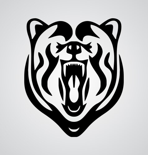 Tribal bear head vector image