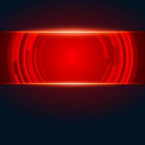 Red illuminated cell technology circle cyberspace vector image