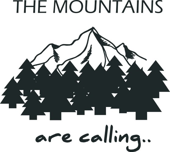 Mountains logo concept vector image