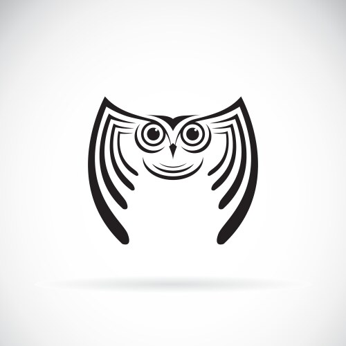 an owl design on white background bird wild vector image