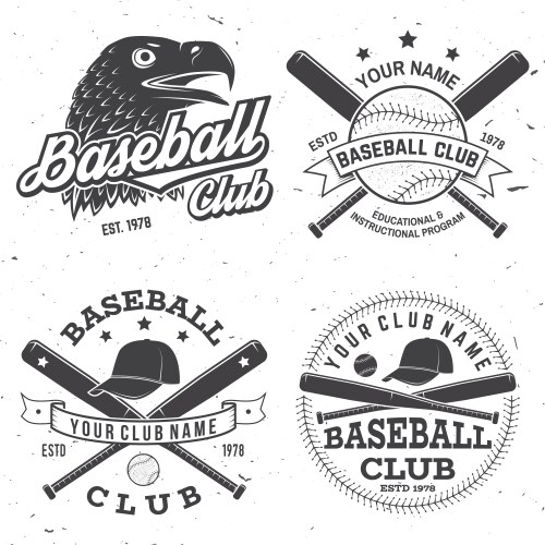 baseball club badge concept vector image