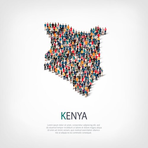 People map country kenya vector image