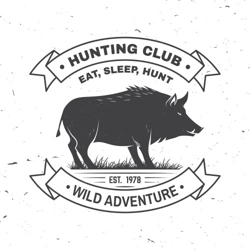 hunting club badge eat sleep hunt vector image