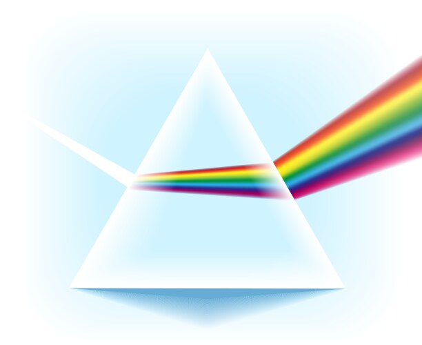 Spectrum prism with light dispersion effect vector image