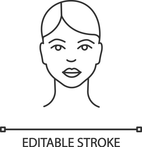 woman face linear icon vector image