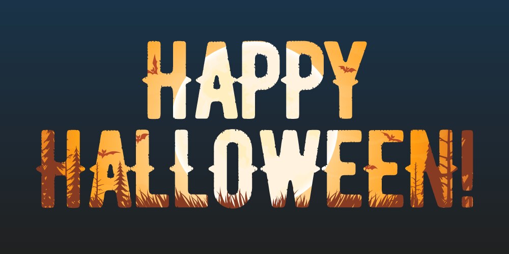 Happy halloween background vector image