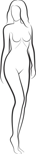 Nude woman vector image