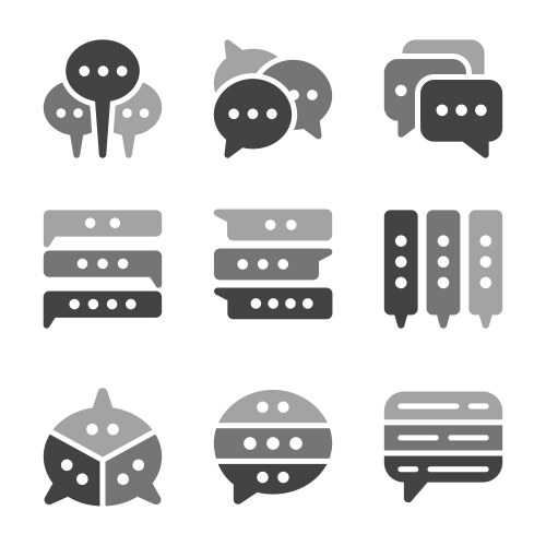 speech bubble icon set vector image