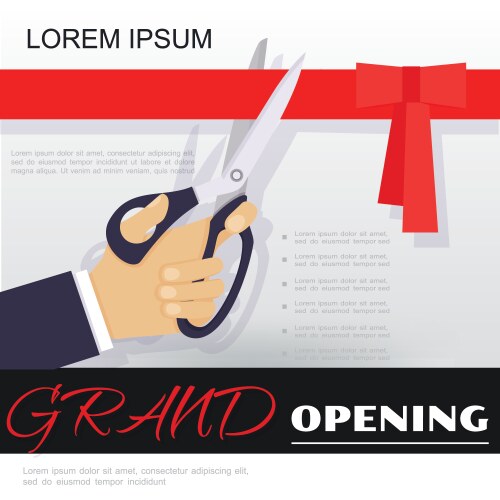 flat grand opening template vector image