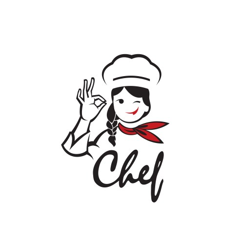 chef woman design vector image