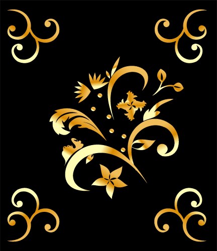 Royal gold pattern vector image