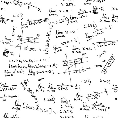 Seamless background math formulas vector image