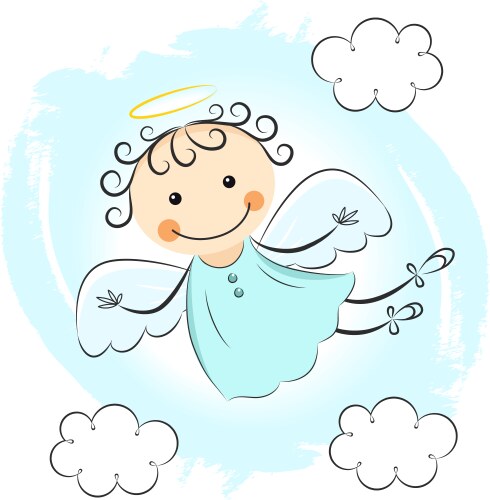 little angel vector image