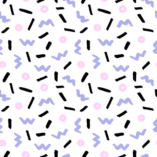 Hand drawn retro seamless pattern vector image