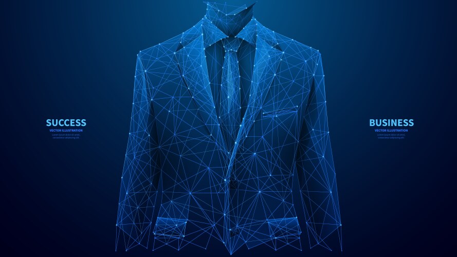 A closeup businessman in suit vector image