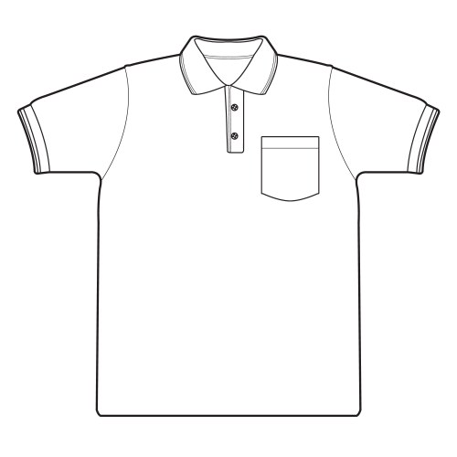 Polo shirt outline vector image