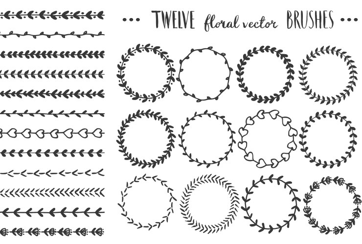 round floral wreaths vector image