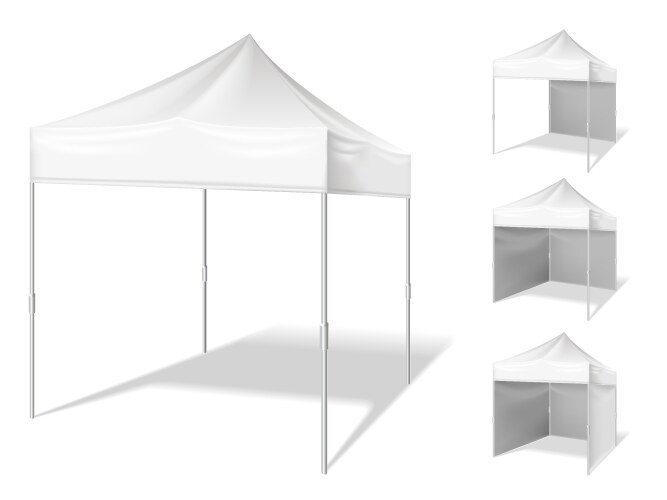 Pop up tent for outdoor event vector image