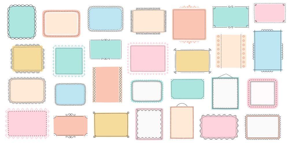 Handdrawn frames vector image