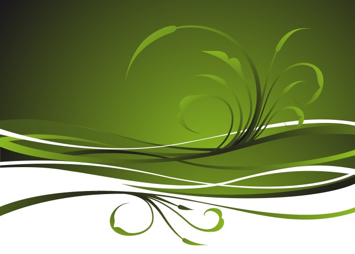 Green background vector image