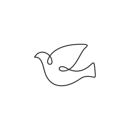 Dove a symbol peace and purity vector image