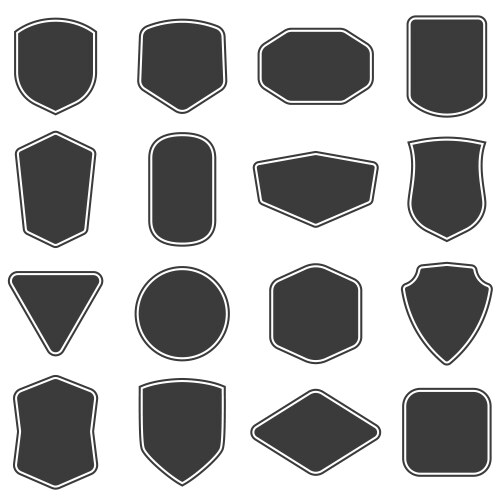 Set of vitage label and badges shape collections vector image