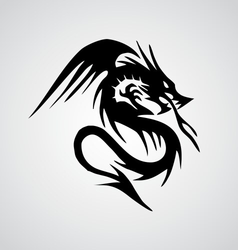 tribal flying dragon vector image