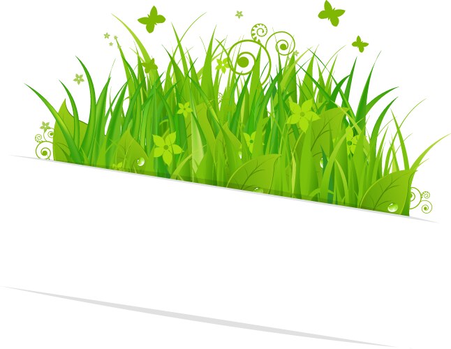 paper sticky with grass vector image