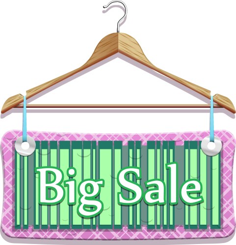 Big sale clothes hangers vector image