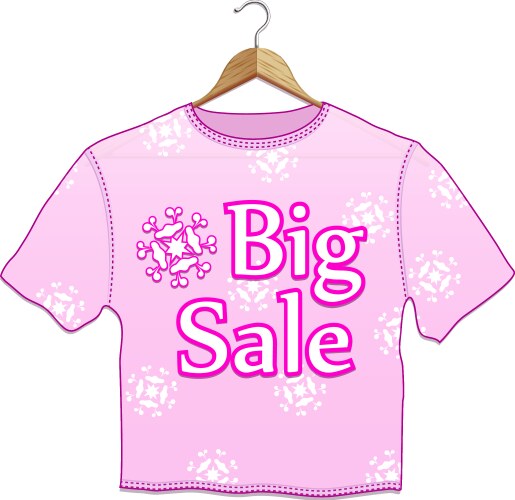 Big sale t-shirt hangers vector image