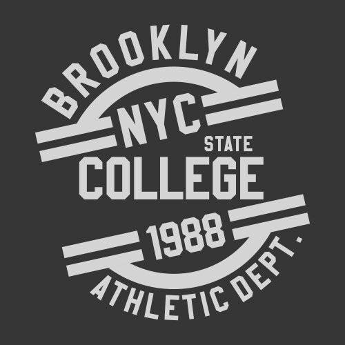 Brooklyn nyc college vector image