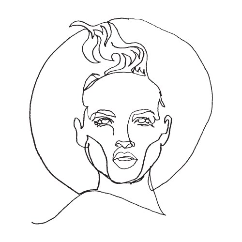 free hand drawing a woman vector image