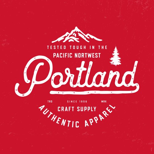 Portland t shirt design vector image