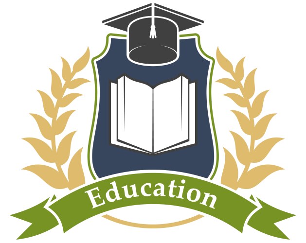 education icon emblem for university college vector image