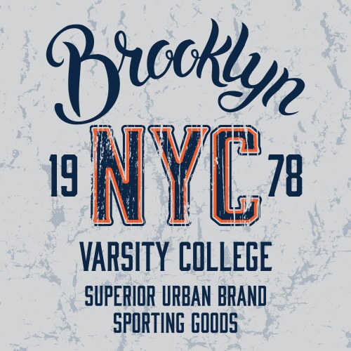 brooklyn city print design vector image