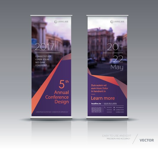 Vertical banner template design vector image