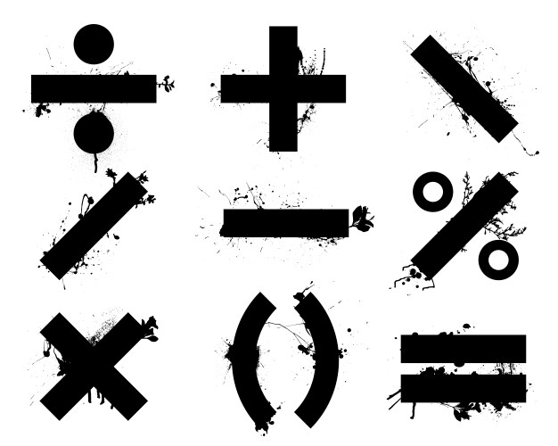 Math symbols vector image