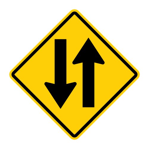 Two way street road signs vector image