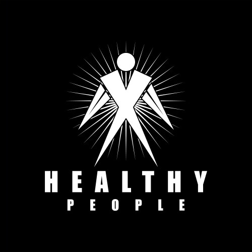 Healthy hero person people design strong vector image