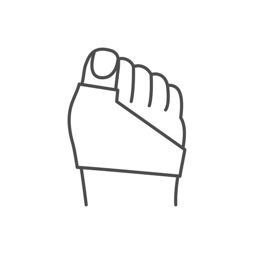 hallux valgus bandage line icon vector image