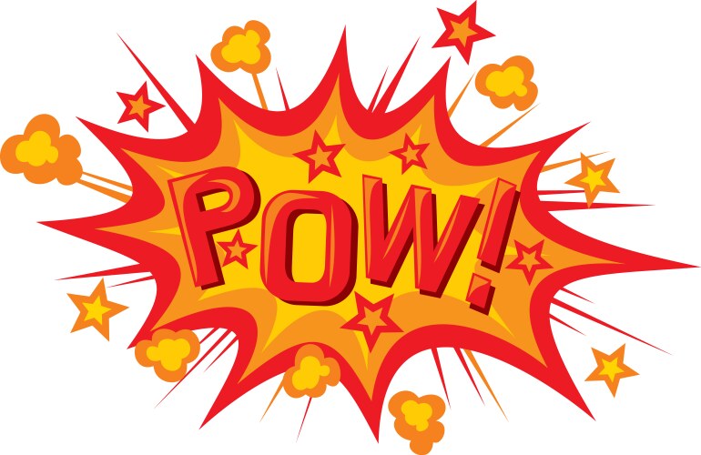 Pow comic book vector image